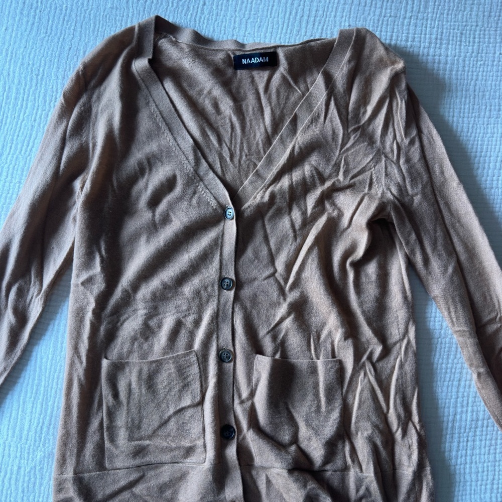 Naadam Camel Cashmere Cardigan Size XS
